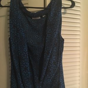 Blue/black blouse